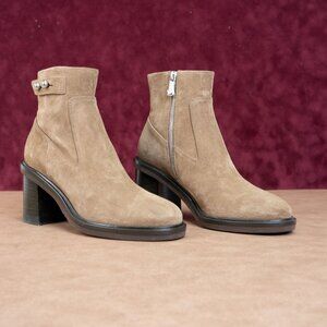 rag&bone Women Soren Tan Moto Biker Fashion Ankle Boots sz 6US EUR36.5